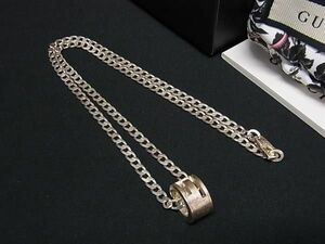 1円 GUCCI グッチ Gリング SV925 ネックレス ペンダント アクセサリー レディース メンズ シルバー系 AZ3773