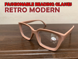 おしゃれ　レトロ　モダン　ポップ　老眼鏡　3.0　丸メガネ　コーヒー　リーディンググラス　シニアグラス