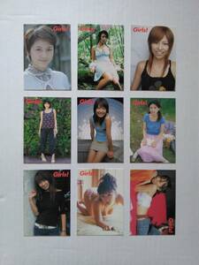懐かしのアイドル雑誌付録カード！ Girls vol.15（長澤まさみ、川村ゆきえ、堀北真希、山本梓、他）9枚コンプセット