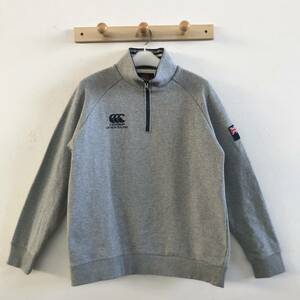 CANTERBURY OF NEW ZEALAND カンタベリー メンズ ハーフジップスウェットシャツ ワッペン＆ロゴ刺繍入り 良品 size L