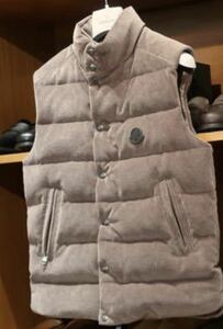 国内正規　MONCLER モンクレール TIBB コーデュロイ ダウン ベスト 0 ブラウン メンズ 162800円