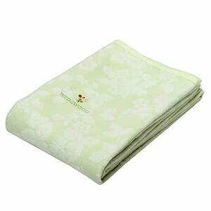 西川 (Nishikawa) 綿毛布 シングル ウェッジウッド ワイルドストロベリー 綿100% 日本製 グリーン