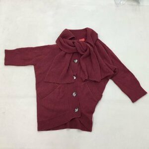 ■Vivienne Westwood Red Label ヴィヴィアンウエストウッド レッドレーベル 変形デザインニット カーディガン レディース 2 /0.76kg■