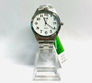 qow.YLJ04　SEIKO　ALBA　10BAR　VJ42-KDG0　SS×ホワイト盤　メンズ腕時計　新品