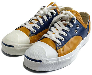 稀少■CONVERSE(コンバース)JACK PURCELL RALLY 90s ジャックパーセル ラリー レザーマスタード オレンジ26㎝ US7.5[1H9708]ヴィンテージ