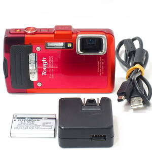 OLYMPUS STYLUS TG-830 Tough RED 5x OPTICAL ZOOM 5.0-25.0mm F3.9-5.9 1600万画素 LI-50B F-2AC-1B 抜群のタフ性能 GPS 電子コンパス