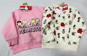 福袋3F4805*激安sale!!新品 こども服 長袖トレーナーsize80　2枚★PEANUTS.スヌーピー(まとめ売り)