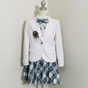 B-2 【極美品】DECORA PINKYS フォーマル 5点セット 160cm 女子 チェックスカート ブレザー 卒業式 発表会 結婚式