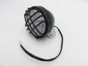 新品 ヘッドライト LED ビンテージ クラシック アメリカン タイプ 汎用 ライトガード付 ベーツ タイプ