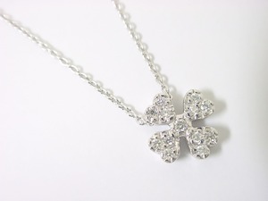 STAR JEWELRY スタージュエリー 花型デザイン K18 ホワイトゴールド ダイヤモンド ネックレス