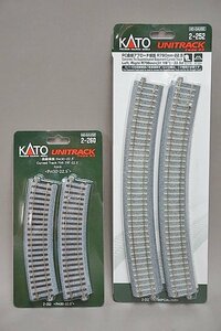 KATO カトー HOゲージ 2-252 PC曲線アプローチ線路 R790-22.5°左右各2本入 / 2-260 曲線線路 R430-22.5°4本入 計2点セット