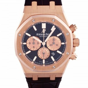 オーデマ・ピゲ AUDEMARS PIGUET ロイヤルオーク クロノグラフ 26331OR.OO.D821CR.01 ブラウン/ピンクゴールド文字盤 中古 腕時計 メンズ