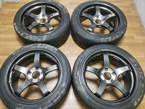 【希少】18インチ 8.5J +45 PCD114.3 ADVAN Racing TCⅢ インプレッサ レヴォーグ WRX STI GRB GVB GRF GVF VAB VAG S4 GDB FD TC3 TC-4 TC