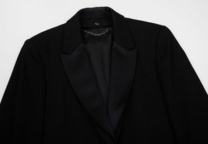 美品 80,000円 日本製 ミハラヤスヒロ タキシード スーツ テーラードジャケットMサイズ46ブラック黒オフィス44ブレザーUSA結婚式フォーマル