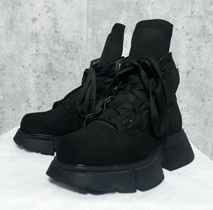 美品 22SS定価52800円 JULIUS ユリウス 希少 ハイカット スニーカー ブーツ 黒 3 27.5cm / rickowens drkshdw Yohji Yamamoto Y-3 GUIDI