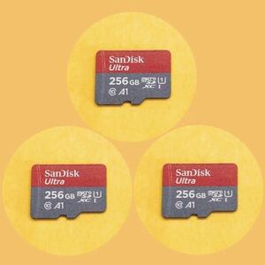 ★ 動作確認済み ★ 3枚セット ★ SanDisk ★ 256GB ★ microSDXCカード microSDカード マイクロSDカード メモリーカード 256G ★