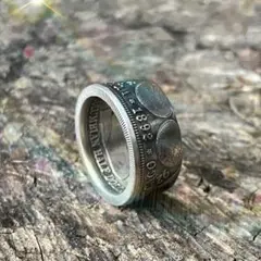 銀貨 アメリカ コロンビアン コインリング 指輪 ハーフダラー アクセサリー
