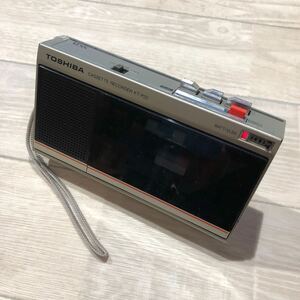 東芝 TOSHIBA KT-P22 カセット レコーダー コンパクト ポータブル 乾電池 通電OK 現状品