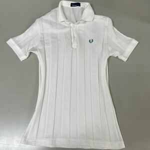 FRED PERRY フレッドペリー　ポロシャツ　半袖　メンズ　Sサイズ　日本製　サンプル品　レア　白　ホワイト