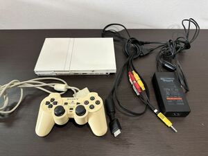 PS2 SCPH-75000 PlayStation2 プレステ2 ホワイト 色やけあり 変色 通電確認済み 動作未確認 SONY ソニー 薄型 本体 コントローラー