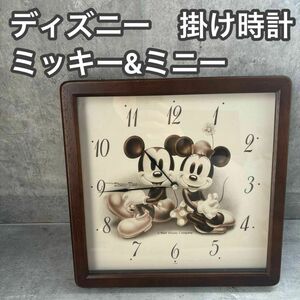 ディズニー　ミッキー&ミニー　掛け時計