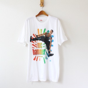 MC HAMMER MCハマー 90s Tシャツ ヘインズボディ USA製 白 L （w-2128）