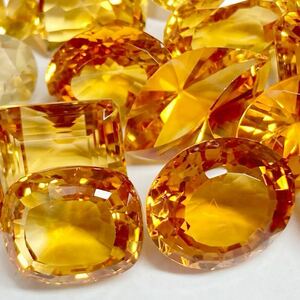 ■シトリンルース18点おまとめ■m約300ct ルース 裸石 宝石 ジュエリー jewelry citrine 黄水晶 クォーツDD5