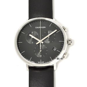 カルバンクライン Calvin Klein 腕時計 メンズ クロノグラフ 革ベルト レザーベルト ハイヌーン BK ビジネス 新品 未使用