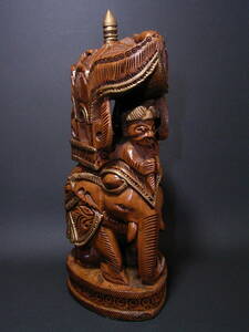 木彫り 象 インド マハラジャ wood carving 木工品 woodcraft エスニック 民族雑貨 