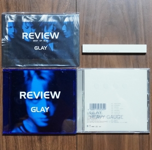 【GLAY/アルバムCD/12cm CD×2枚】REVIEW ～BEST OF GLAY～(初回限定特典？:ポストカード付) / HEAVY GAUGE(初回限定特典:リストバンド付)