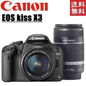 キヤノン Canon EOS kiss X3 ダブルレンズセット デジタル 一眼レフ カメラ 中古