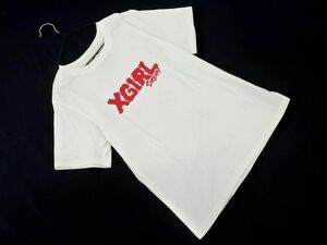 ネコポスOK X-girl エックスガール ロゴプリント Tシャツ size1/白 ■◆ ☆ dga5 レディース