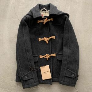 トラディショナルウェザーTraditional Weatherwear ショート丈ダッフルコート☆グレーサイズ36日本製☆予備ボタン付き女性用