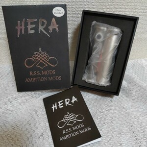 HERA R.S.S. MODS AMBITION MODS ホワイト　クリア　スケルトン　電子たばこ　clear polished　 VAPE ベイプ 本体 開封済み　1229-D4-SA6
