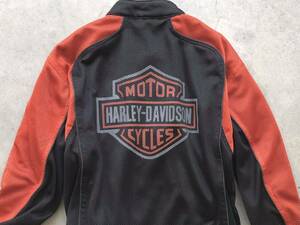 HARLEY DAVIDSON メッシュ ライディングジャケット M ハーレーダビッドソン バイク ライダース メンズ 刺繍 ワッペン 春夏