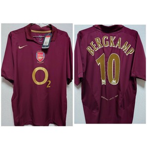 新品　NIKE 2005〜2006 アーセナル ハイバリー　デニス・ベルカンプ　ネームナンバーフロッキー ARSENAL　　