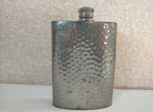 英国製 スキットル ウイスキーボトル ピューター フラスコ ビンテージボトル 携帯用水筒 English Pewter MADE IN SHEFFIELD ENGLAND 6oz