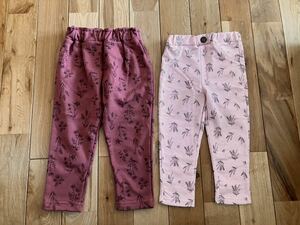 新品 女の子 ベビー 花柄 ズボン パンツ ボトム セット 90センチ