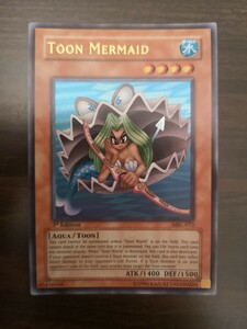 遊戯王 英語版 トゥーン マーメイド ウルトラレア 激レア TOON MERMAID MRL-072 1st Edition 1円 再出品