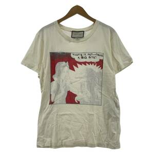 ゆうパケットOK GUCCI グッチ プリント 半袖Ｔシャツ sizeXS/アイボリー レディース