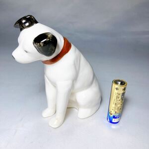 ビクター犬 陶器製 人形 置物 ニッパー犬 Victor 高さ約11cm 昭和レトロ アンティーク インテリア