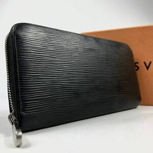 1円〜【箱付き】　ルイヴィトン LOUIS VUITTON エピ ラウンドファスナー ブラック 黒 長財布 LV アイコニック レザー ジッピーウォレット