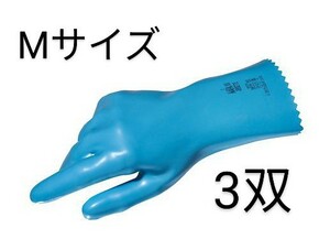 ★送230円 厚手手袋 (M) 3袋 厚手耐薬品手袋 厚手ゴム手袋 Jersette 300