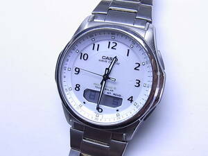 100円～良品 チタン製 CASIOカシオ 電波ソーラー メンズ クォーツ ウォッチ 腕時計