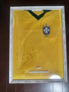 ジーコ（Zico）サッカーの神様！直筆サイン入りブラジル代表ユニホーム/MADE USA　星3つ　1994Wワールドカップ当時品　額装品