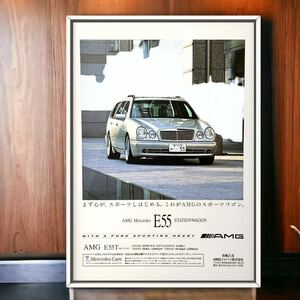 当時物! AMG Mercedes E55 StationWagon 広告 / ポスター ステーションワゴン W210 S210 ベンツ Benz ヘッドライト E55 カタログ AMGE55