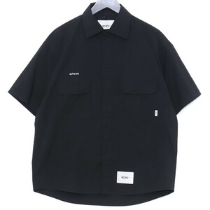 WTAPS LADDER SS COPO BROADCLOTH COOLMAX サイズ01 ブラック 221WVDT-SHM06 ダブルタップス 半袖シャツ クールマックス