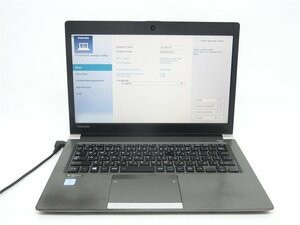 中古ノートパソコンノートPC　TOSHIBA　R63/F　Core 6世代i7　メモリ4GB　　BIOSまで表示　　 ジャンク品　送料無料　