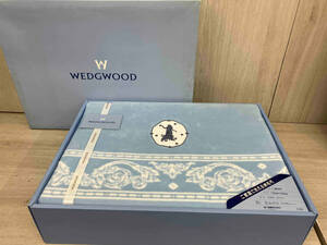 WEDGWOOD ウエッジウッド 綿毛布 サイズ140cm×200cm ブルー系 WW5070 FET1001121 現状品