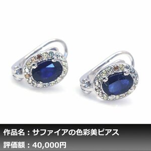 【1円新品】イケゾエガレ｜2.50ct 天然ロイヤルブルーサファイア ダイヤモンド K14WG仕上ピアス｜作家モノ｜本物保証｜NGL鑑別対応